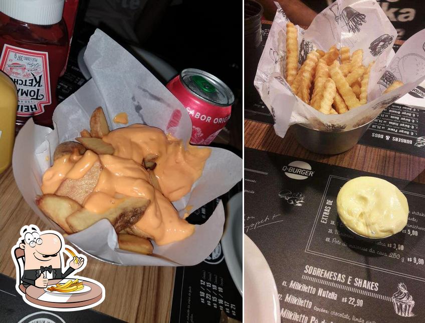 Peça batatas fritas no Q-Burger