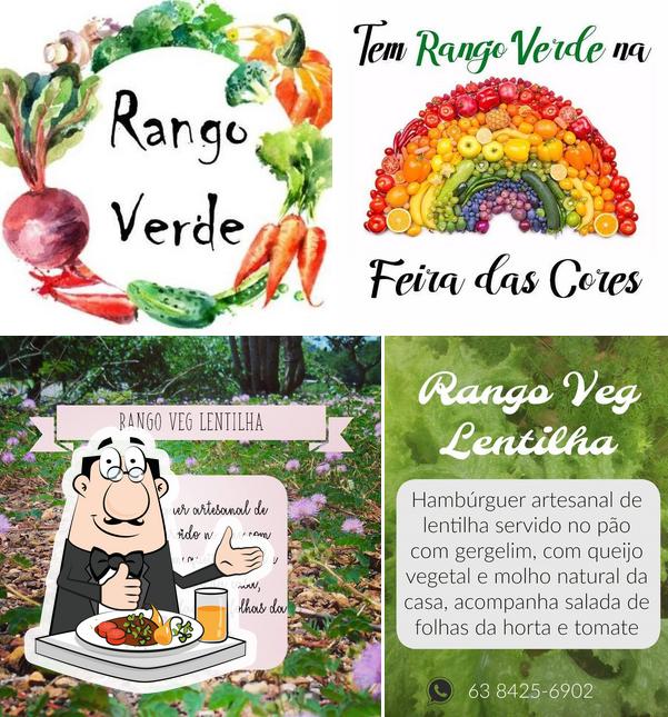 Esta é a ilustração apresentando comida e exterior no Rango Verde Palmas TO