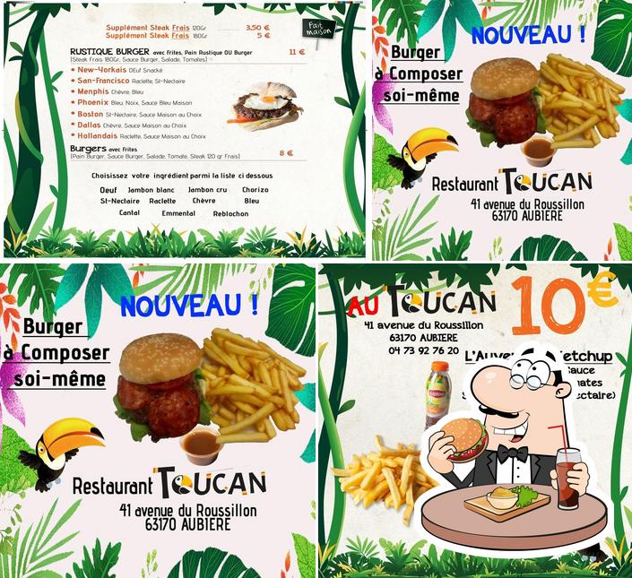 Get a burger at Au Toucan