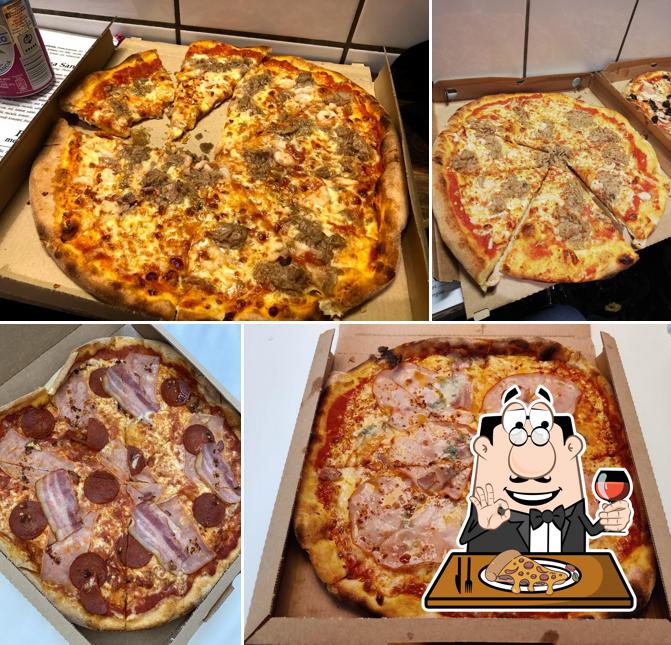 Probiert diverse Arten von Pizza