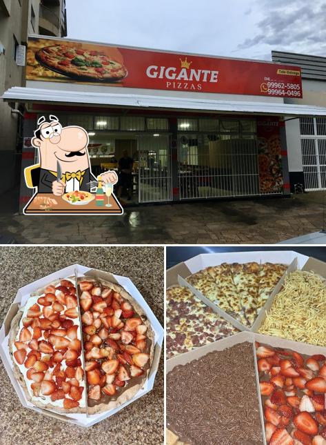 Comida em GIGANTE PIZZAS