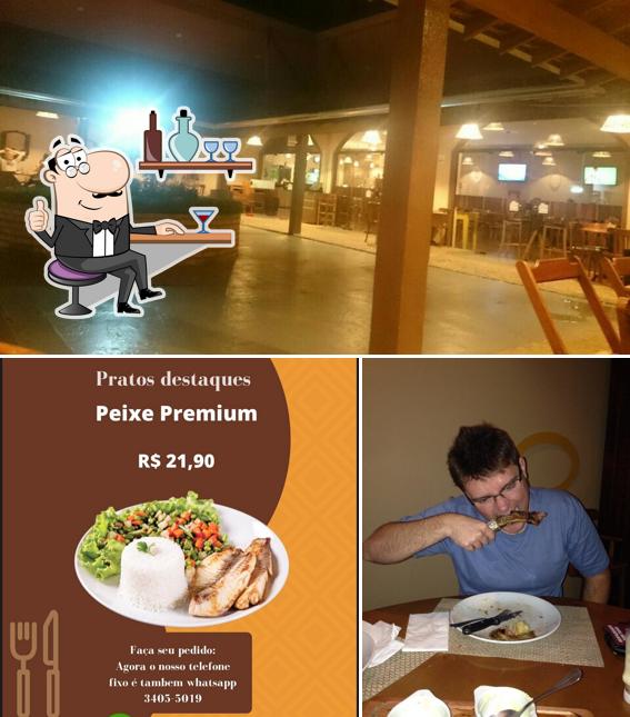 Dê uma olhada a imagem mostrando interior e exterior no Vila Premium Steakhouse