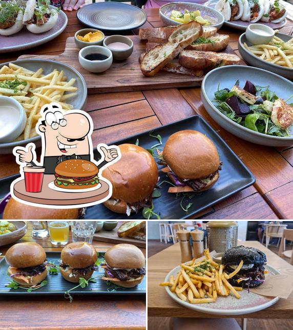 Try out a burger at Mint Folk & Co