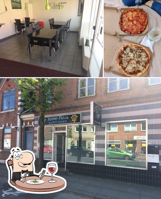 Jetez un coup d’oeil à la photo représentant la nourriture et intérieur concernant Renu's Pizza