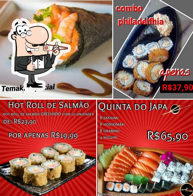 Escolha diferentes opções de sushi