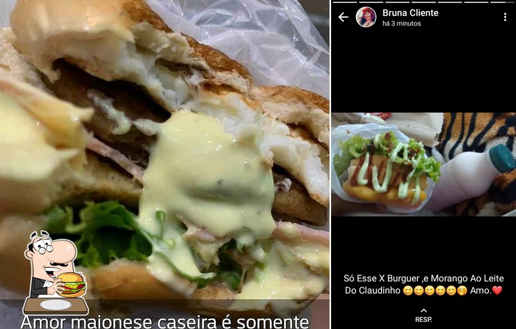 Experimente um hambúrguer no Claudinhos burgs