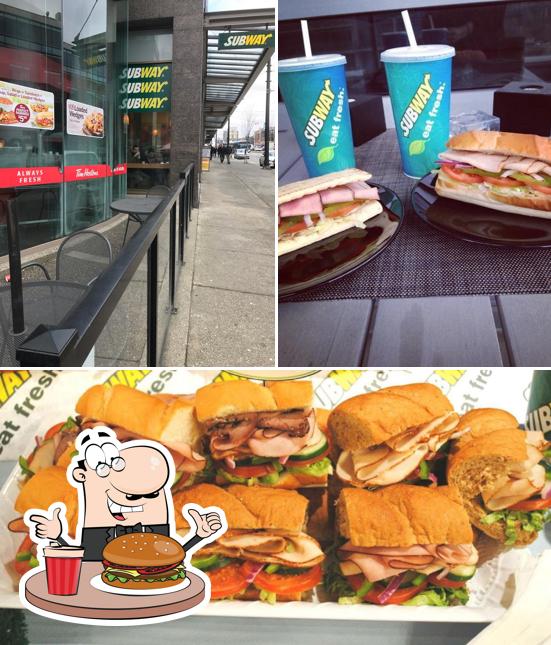 Try out a burger at Subway