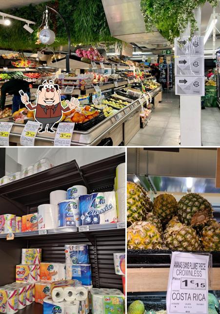 Parmi les diverses choses de la nourriture et la extérieur, une personne peut trouver sur Intermarché EXPRESS Ivry Sur Seine