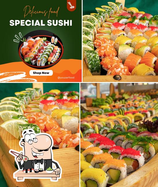 Les sushi sont servis à Youzar Food