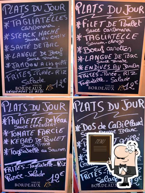 Découvrez le menu du jour sur le tableau