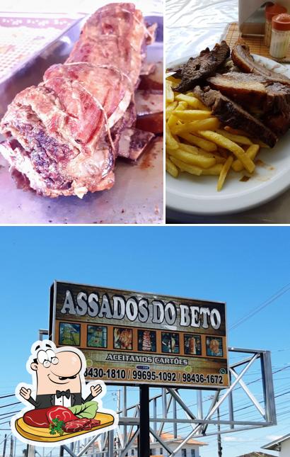 Experimente pratos de carne no Restaurante e Assados do Beto