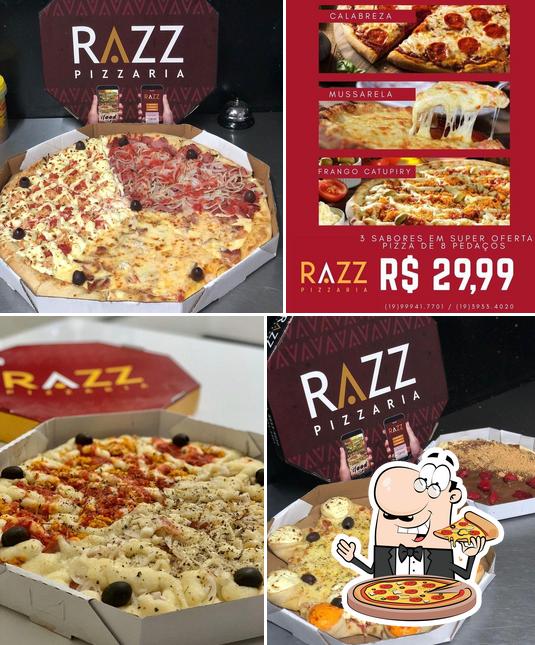 No Razz Pizzaria E Lanchonete, você pode degustar pizza