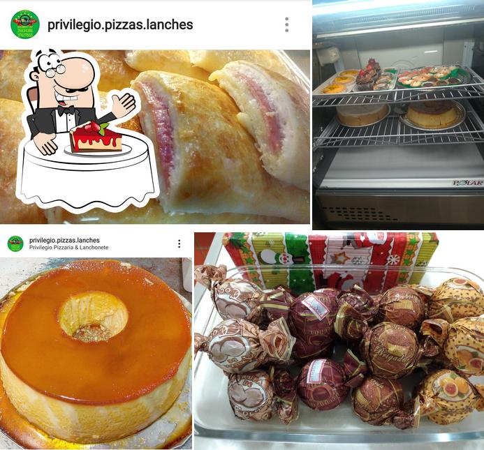 Privilégio Pizzas & Lanches oferece uma gama de pratos doces