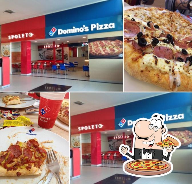 Escolha pizza no Dominos Pizza Caruaru Shopping