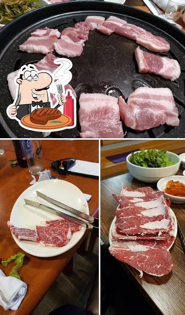 Tómate una receta con carne en 대복집