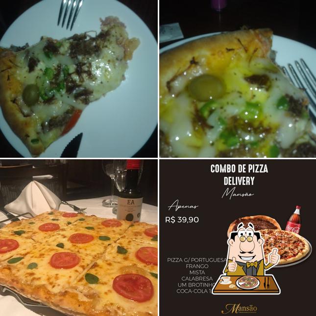 Experimente pizza no Mansão - Restaurante & Petiscaria