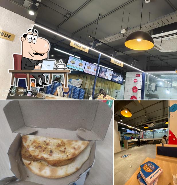 Domino's Pizza is distinguished by interior and food