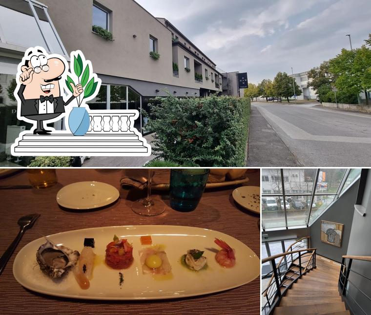 Tra le diverse cose da DAM boutique hotel & restaurant si possono trovare la esterno e cibo