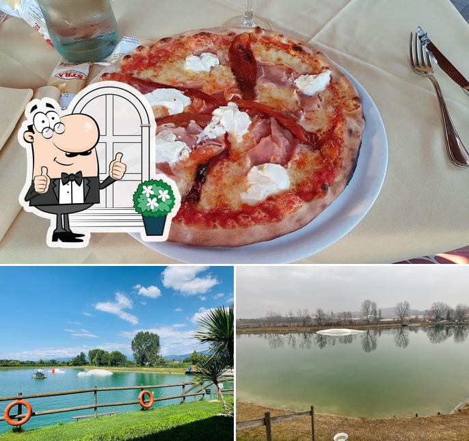 La foto di esterno e pizza da Laghetto ai Portici