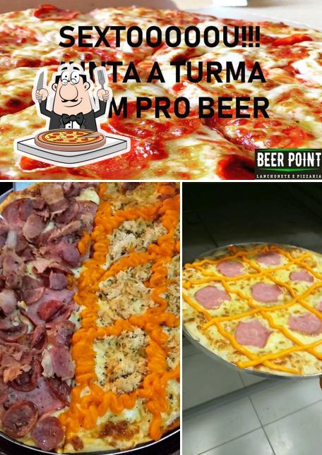 Попробуйте пиццу в "Beer Point - Lanchonete e Pizzaria"