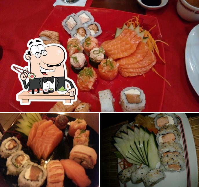 Rolos de sushi são oferecidos por Click Sushi