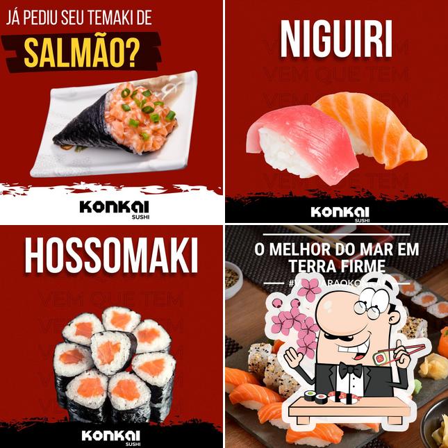 Prove diversas opções de sushi