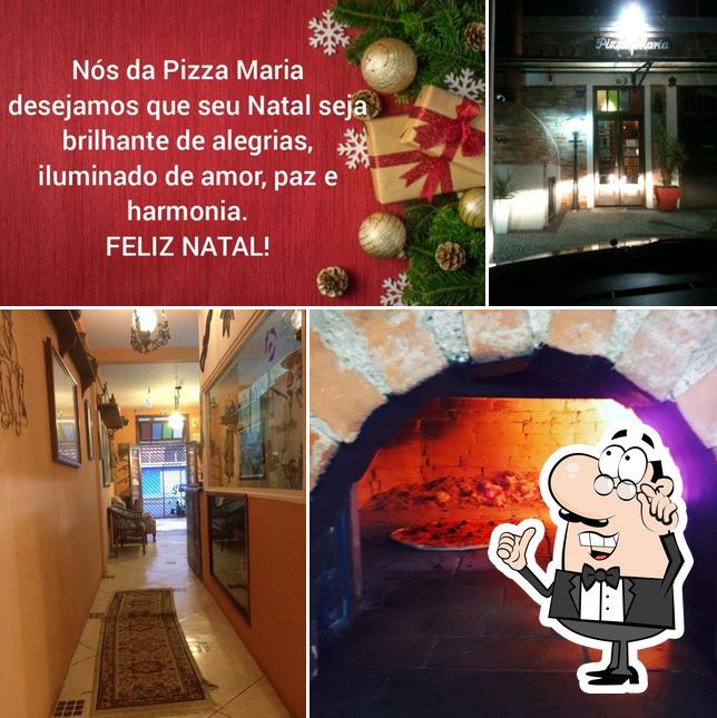 O interior do Pizza Maria Bistrô