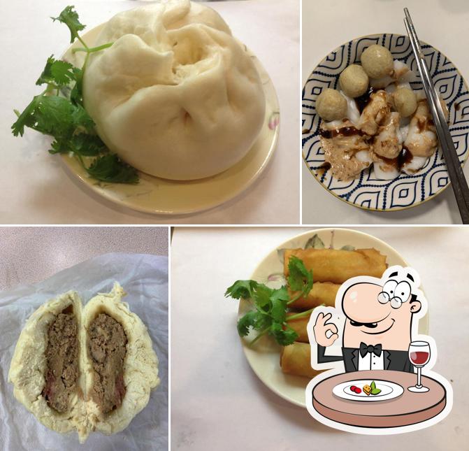 Dumplings and spring rolls at Chinese Noodle Factory