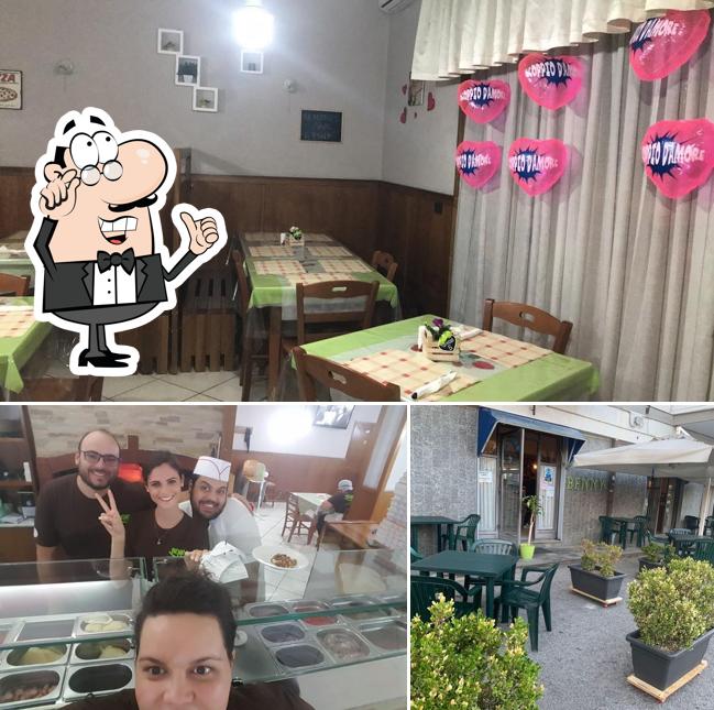 Dai un'occhiata agli interni di Benny's Pizzeria Trattoria