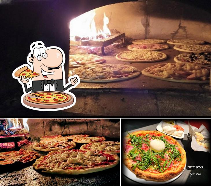 A Restaurant Presto Pizza, vous pouvez prendre des pizzas