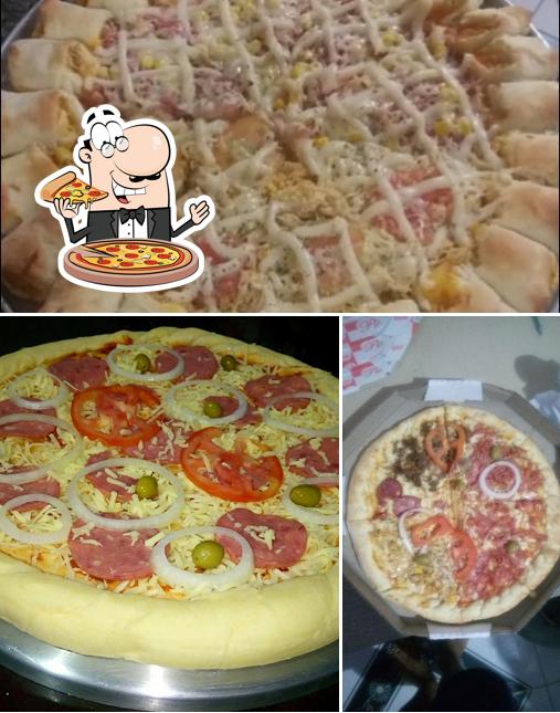 Consiga pizza no João frango pizzaria & pastelaria