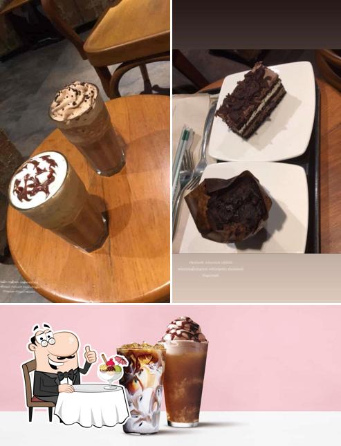 Starbucks serves a selection of sweet dishes