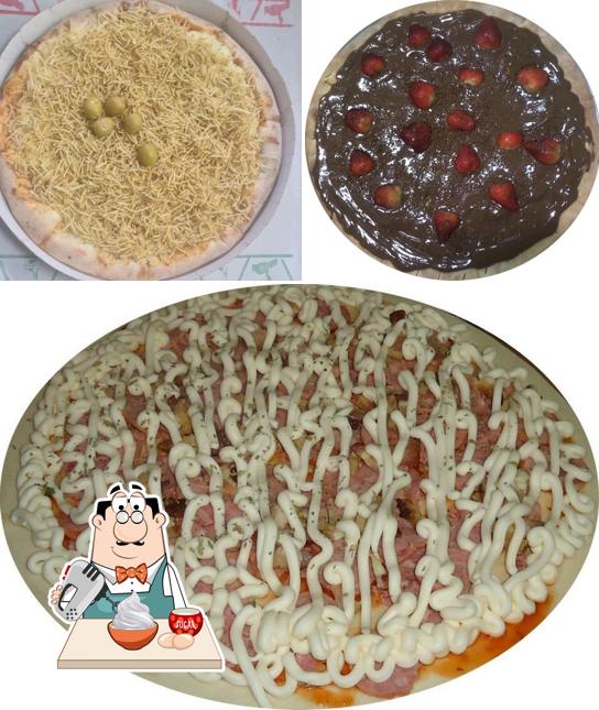 Pizzaria Família Pizza provê uma escolha de sobremesas