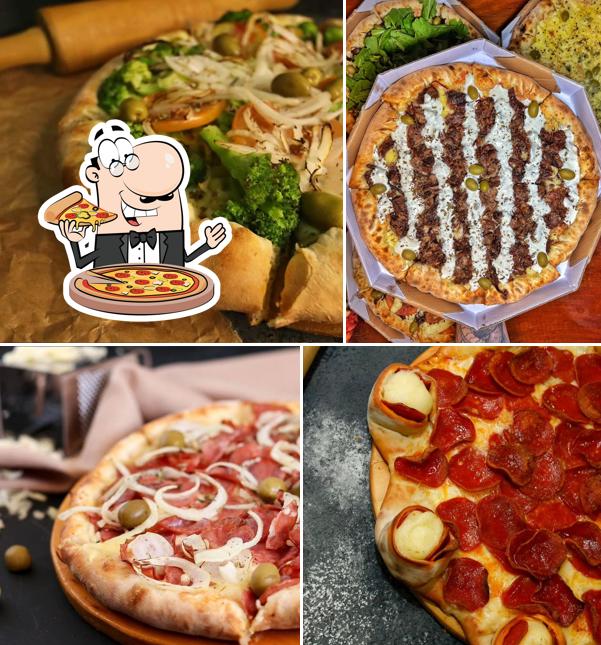 Peça diferentes tipos de pizza