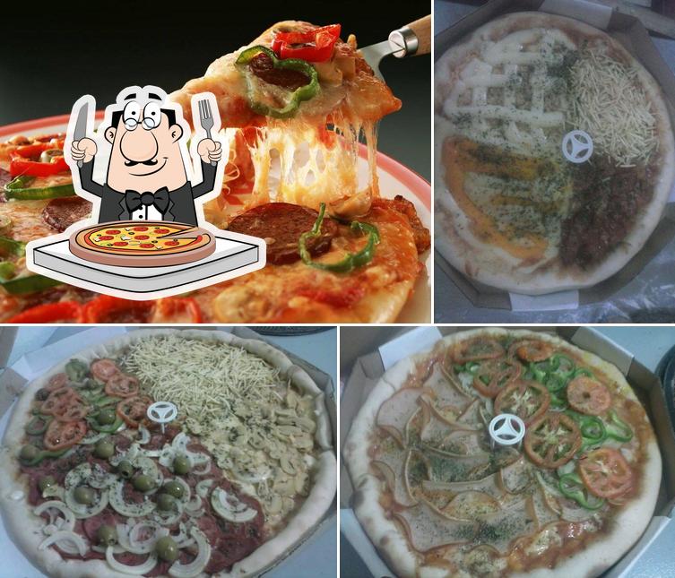 Escolha pizza no Pizzaria e Hamburguer Dona Mari