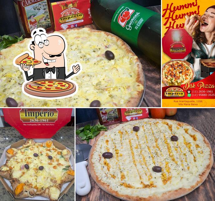 Peça pizza no Pizzaria e Esfiharia Império