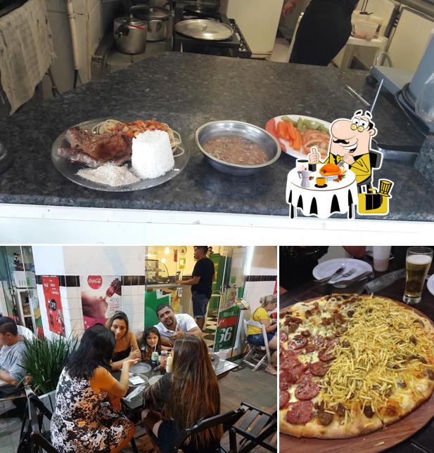 A imagem da comida e interior no Pizzaria Boulevard