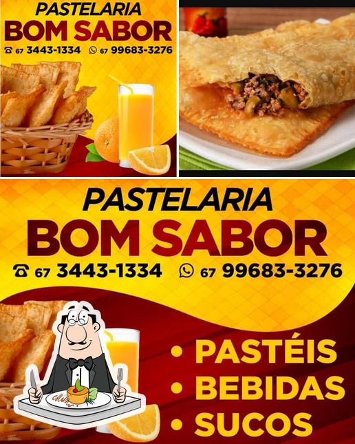 Esta é a imagem apresentando comida e bebida no Pastelaria bom sabor