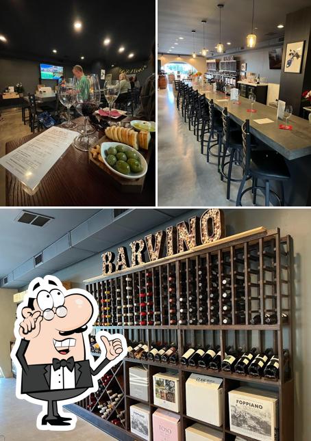 Take a look at the image showing interior and food at BarVino