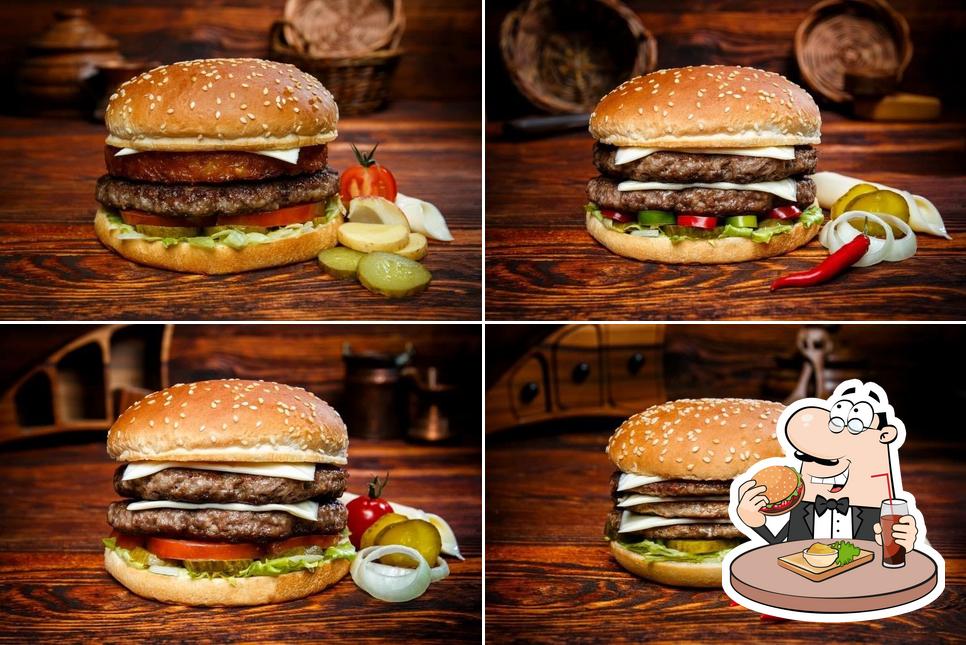 Ordina un hamburger a Big Burger Bremgarten Diner & Kurier