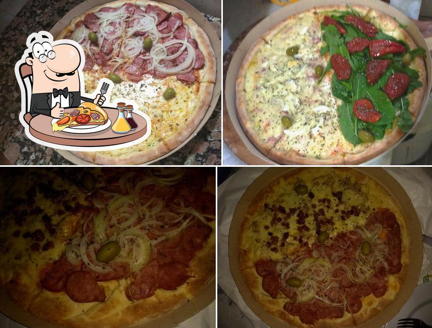 Escolha diferentes tipos de pizza