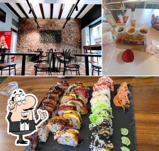 Check out the photo showing interior and dessert at Wok Show