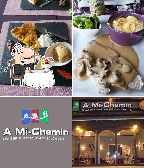 À Mi-Chemin Restaurant sert une sélection de plats sucrés