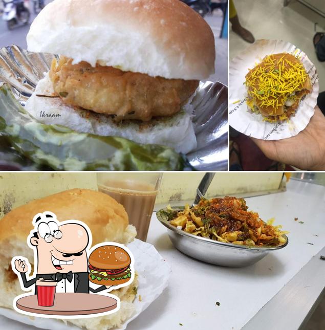 Order a burger at Gourav Vada Pav Centre