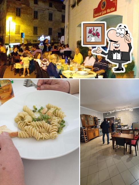 Gli interni di Osteria del Gallo Martino