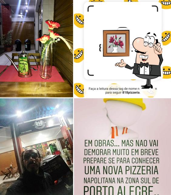 O interior do 818Pizzeria