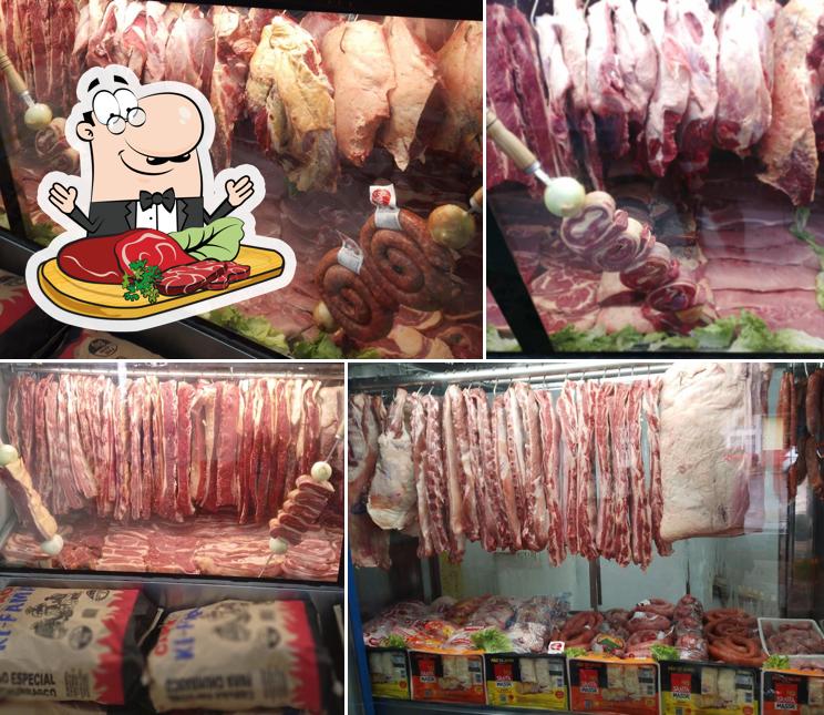 Há uma seleção de refeições para os amantes da carne