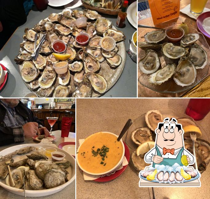Pick various seafood items served at Awful Arthur's Oyster Bar