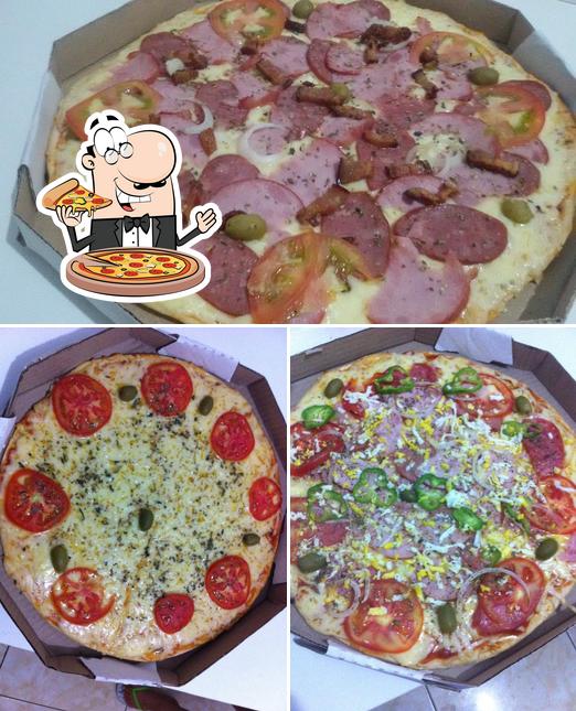 Peça diferentes tipos de pizza