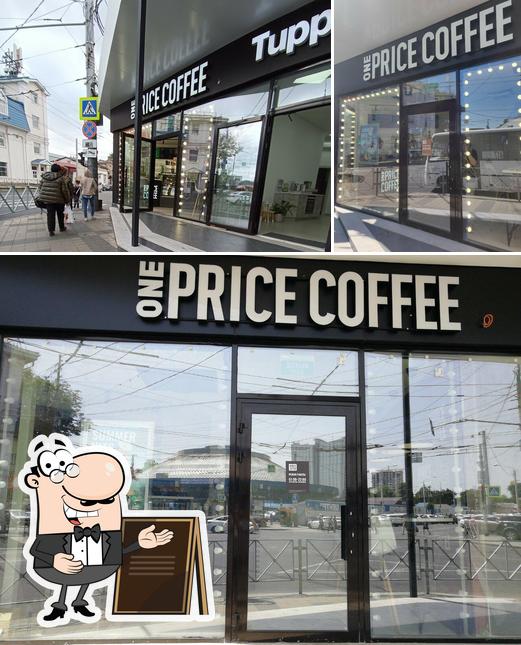 L'extérieur de One Price Coffee